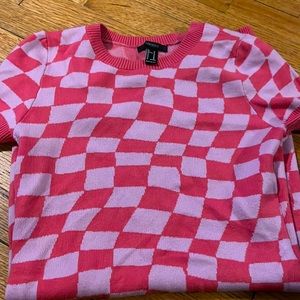 Checkered pink dress